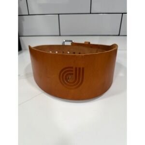 Leather Weightlifting Belt Tan Brown Size Medium Brand Unknown